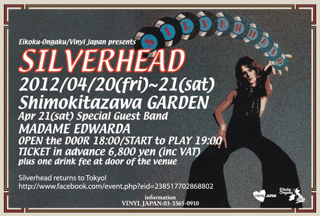 Silverhead in Tokyo 2012 poster